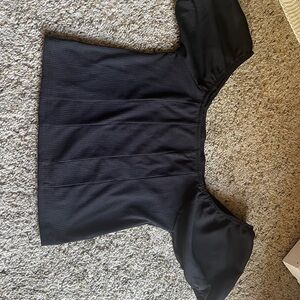 Elegant Black Short Sleeve Top